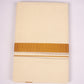 GLD-02C CREAM DOUBLE DHOTI  3.80 MTR