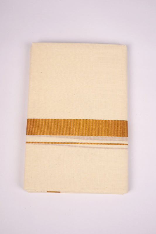 GLD-02C CREAM DOUBLE DHOTI  3.80 MTR