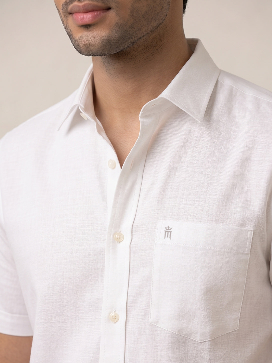 MCR STAIN FREE Half Sleeve Formal White Shirt For Men