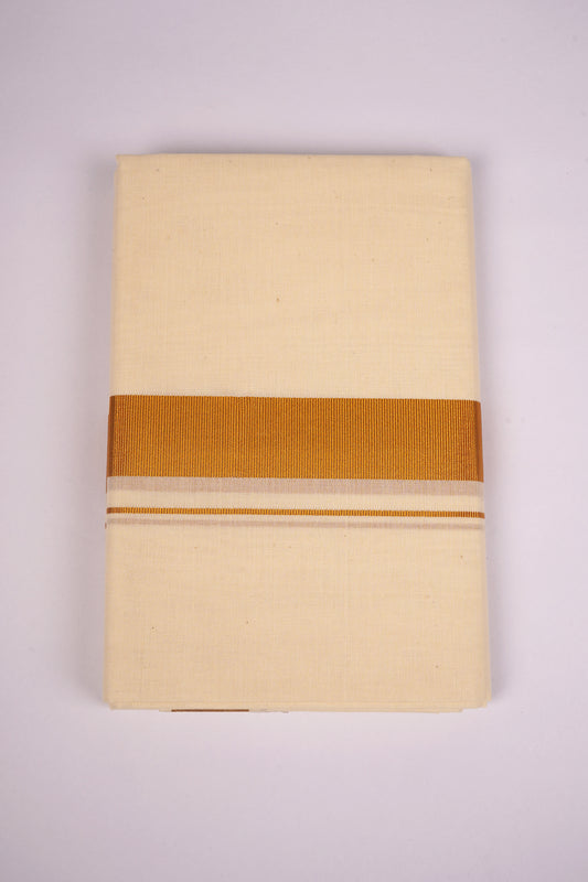 GLD-07C CREAM DOUBLE DHOTI  3.80 MTR