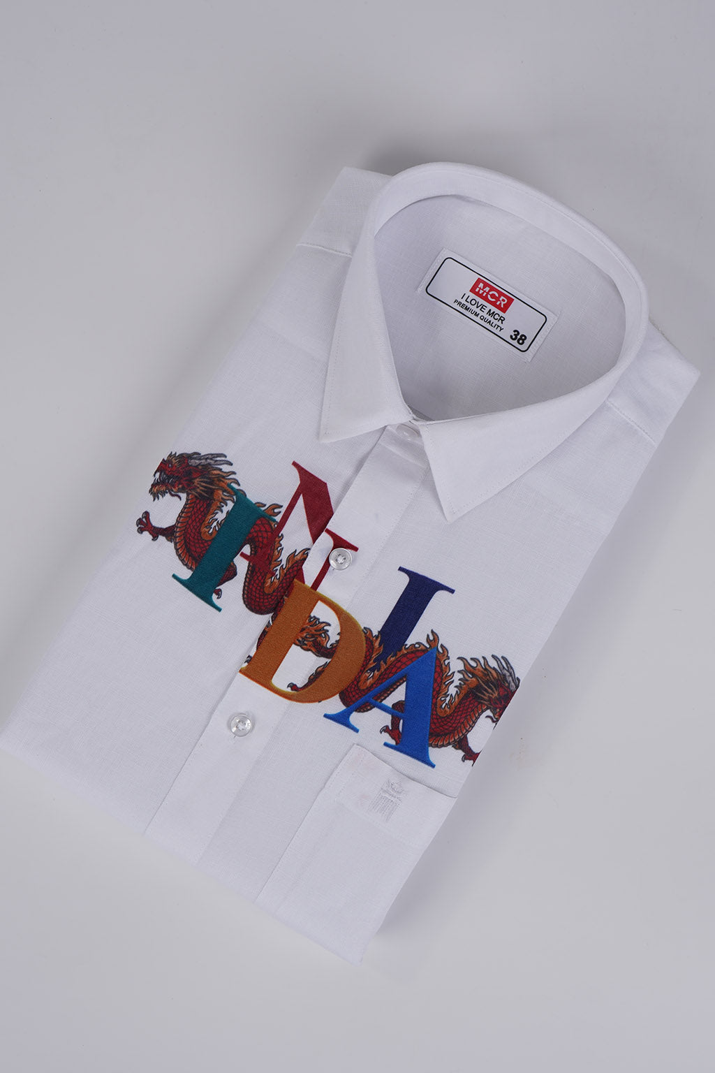 Men Casual Printed White Shirt - India