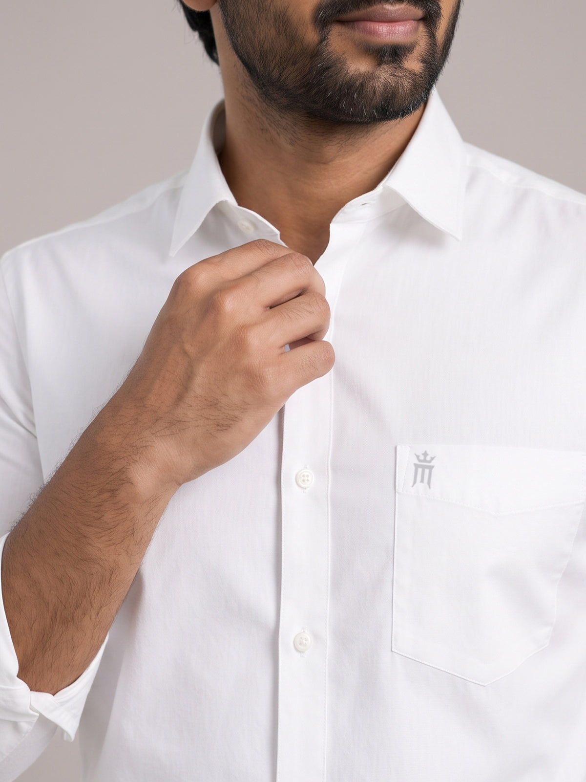 Mega Formal White Shirt For Men-Apple Cut