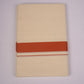 FD-08C CREAM DOUBLE DHOTI  3.80 MTR-Dark Orange