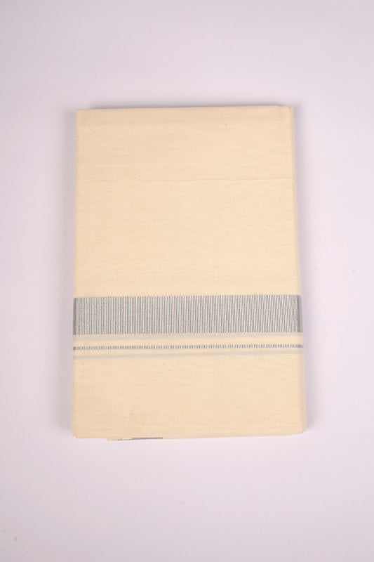 SLD-46C CREAM DOUBLE DHOTI  3.80 MTR
