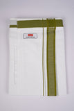 PKT FD-02 VELCRO WHITE DOUBLE DHOTI - Green