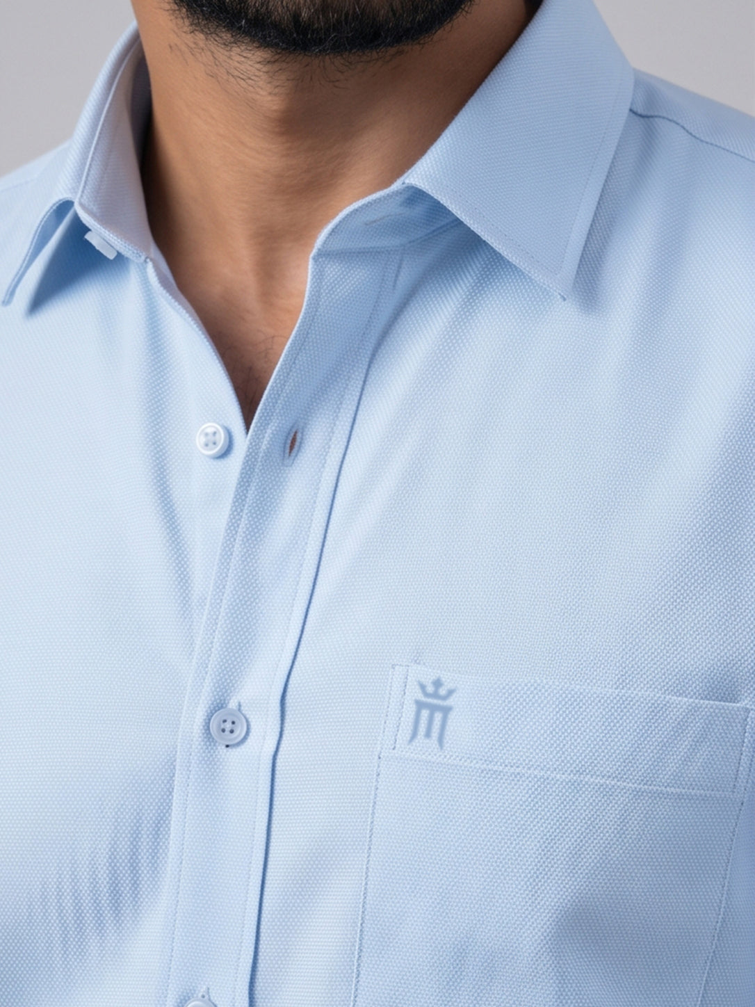 MCR Men Formal Colour Shirt - Sky Blue 82503 Hydrogen
