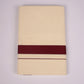 FD-08C CREAM DOUBLE DHOTI  3.80 MTR-Dark Brown