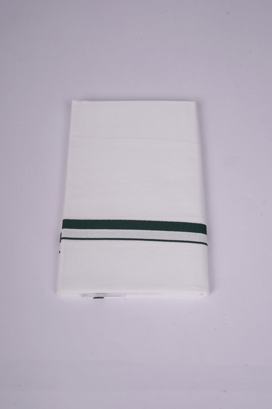 HS-17 STITCH W/S DHOTI  2.00 MTR - Dark Green