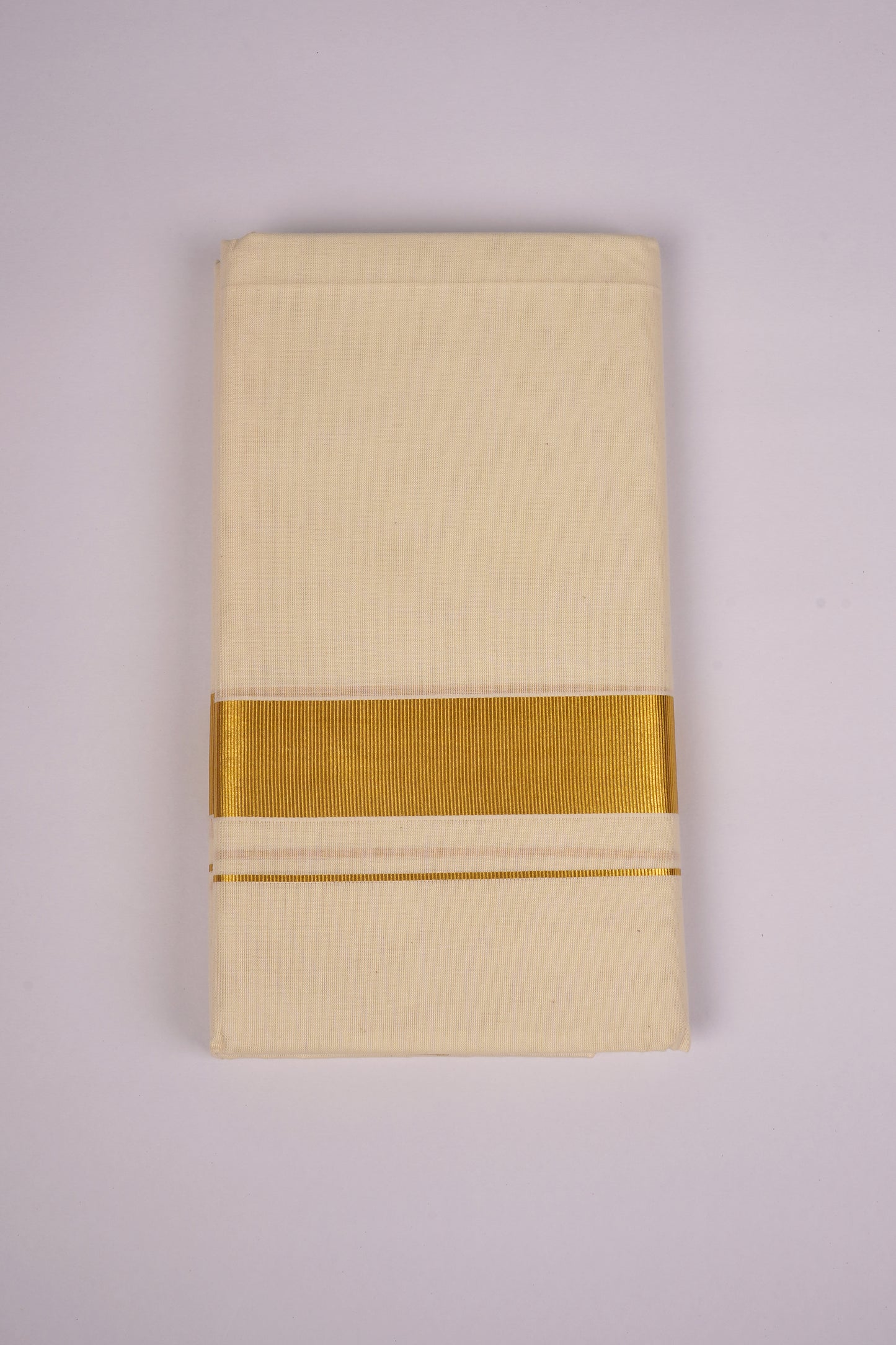 GLD-05C CREAM DOUBLE DHOTI  4.00 MTR
