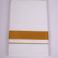GLD-100 WHITE DOUBLE DHOTI  4.00 MTR