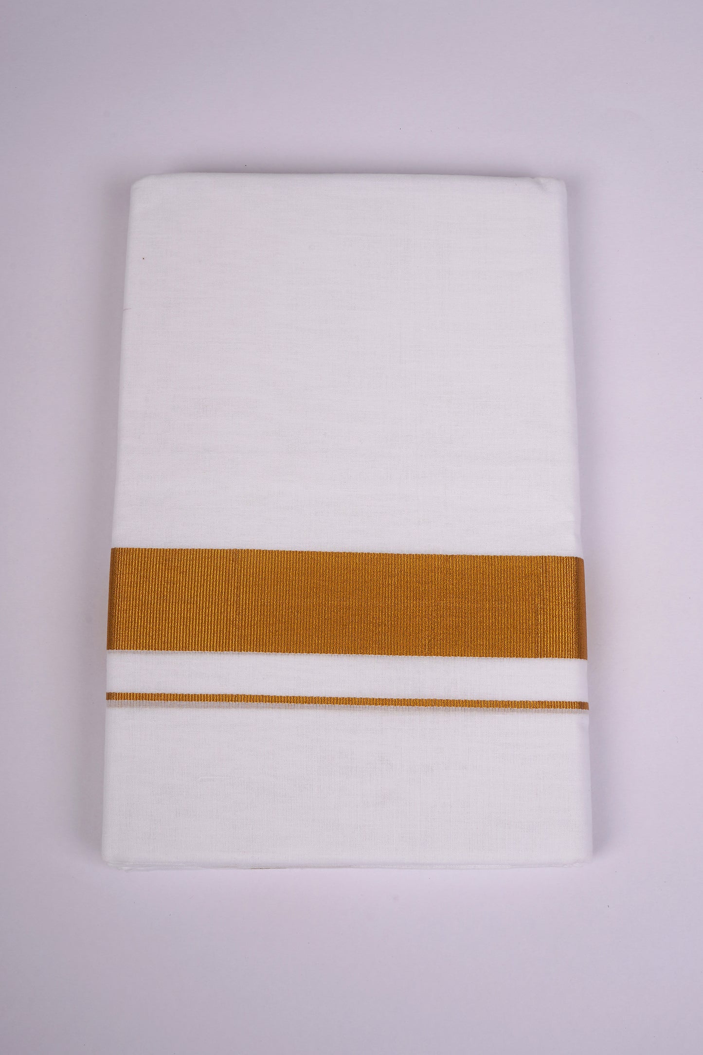 GLD-100 WHITE DOUBLE DHOTI  4.00 MTR