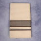 FCD-74C CREAM DOUBLE DHOTI  4.00 MTR - Brown
