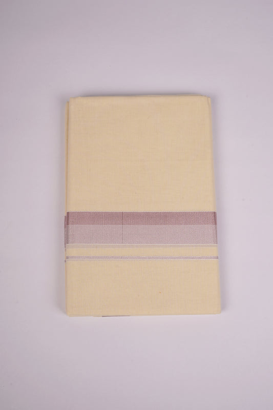 RGD-01C CREAM DOUBLE DHOTI  4.00 MTR