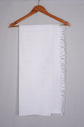 WHITE CHECK COTTON - WBT-07 BATH TOWEL - 30X60 - WHITE
