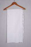 WHITE CHECK COTTON - WBT-07 BATH TOWEL - 30X60 - WHITE