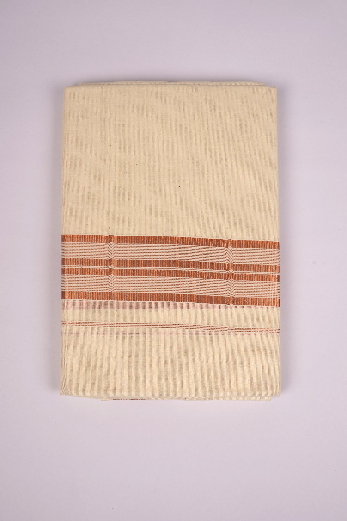 COPPER-15C CREAM DOUBLE DHOTI  4.00 MTR