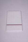 Mens White Single Dhoti Cotton Blend with Small Border Stitched - 2.00M | SS-21 - Dark Pink