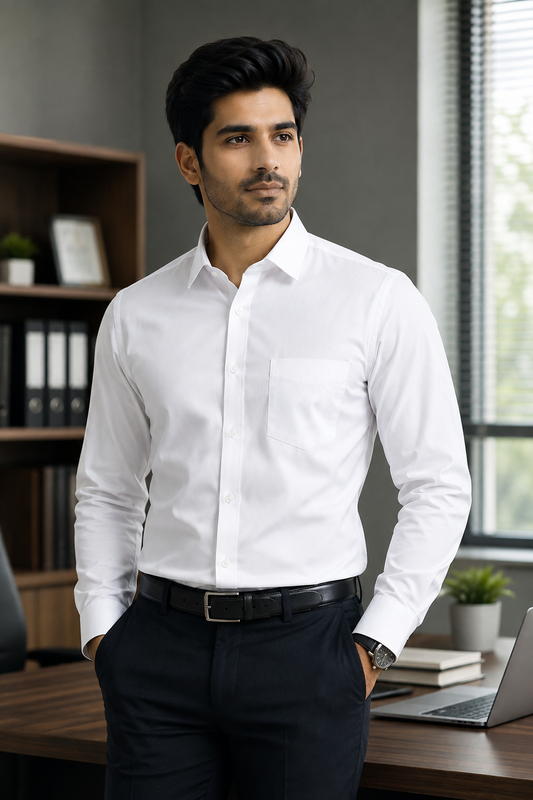 Excel Formal White Shirt For Men