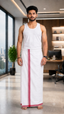 Easy Fit Fancy W/S Dhoti - Dark Pink