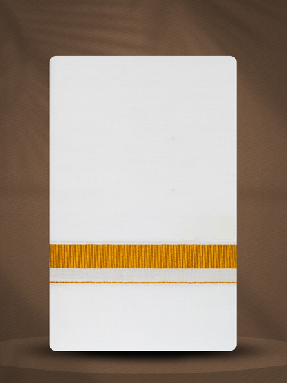 WHITE SINGLE GOLD JARI - 250 GLS-01 DHOTHIE 2.50 MTR