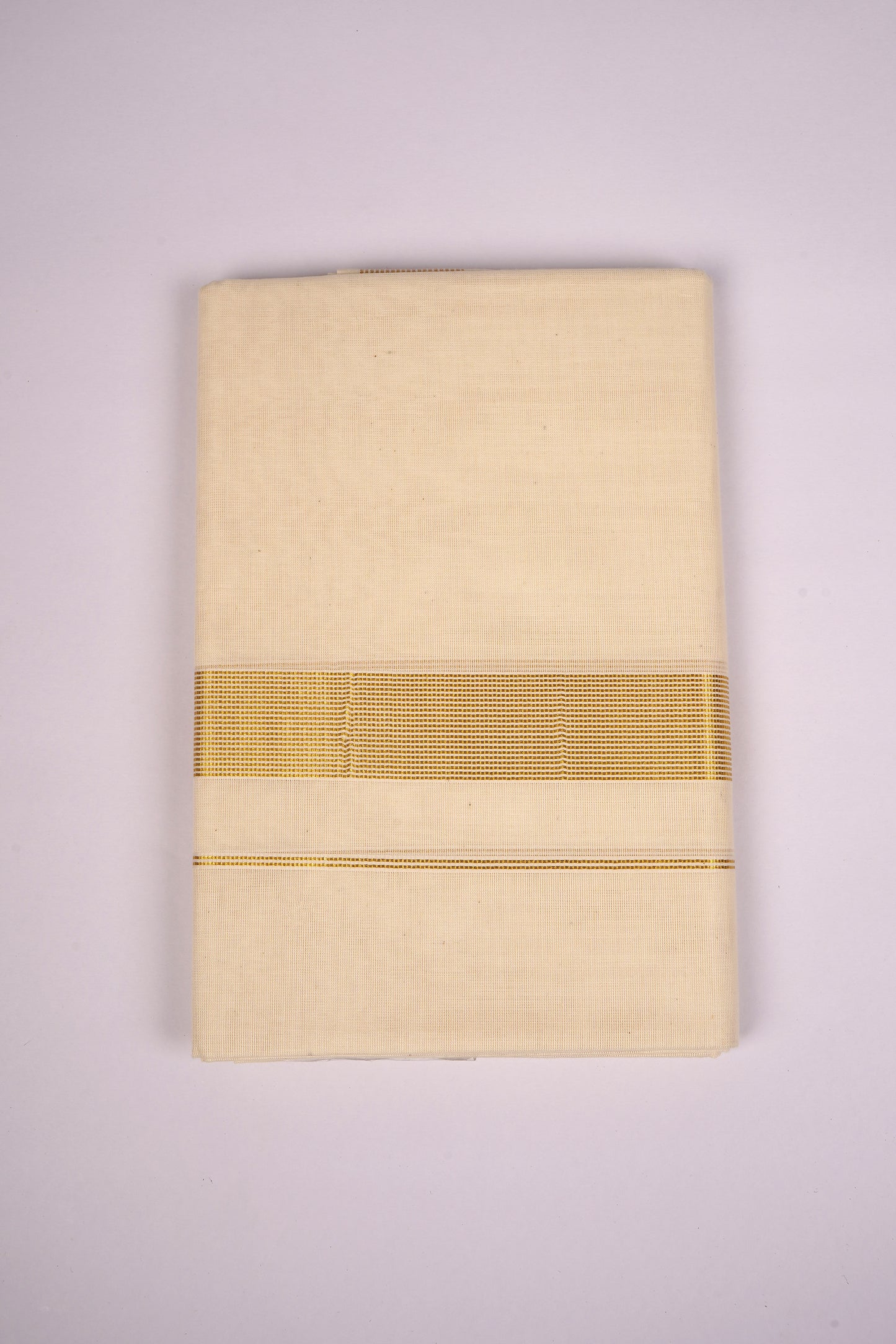 GLD-123C CREAM DOUBLE DHOTI  4.00 MTR