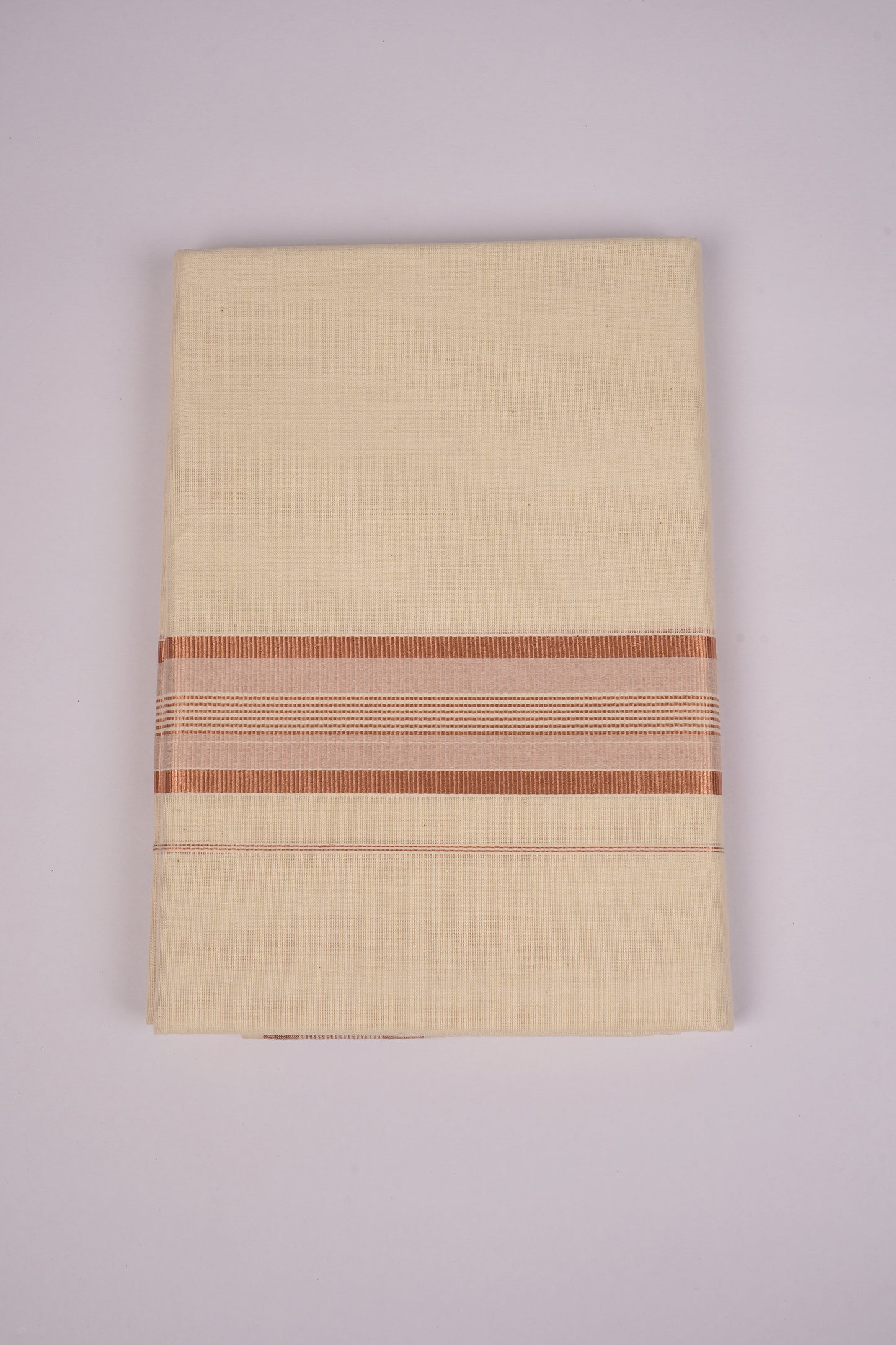 COPPER-16C CREAM DOUBLE DHOTI  4.00 MTR