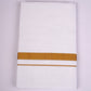 GLD-98 WHITE DOUBLE DHOTI  4.00 MTR