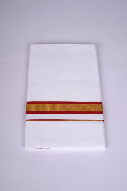 FS-103 W/S DHOTI 2.00 MTR - GOLD RED