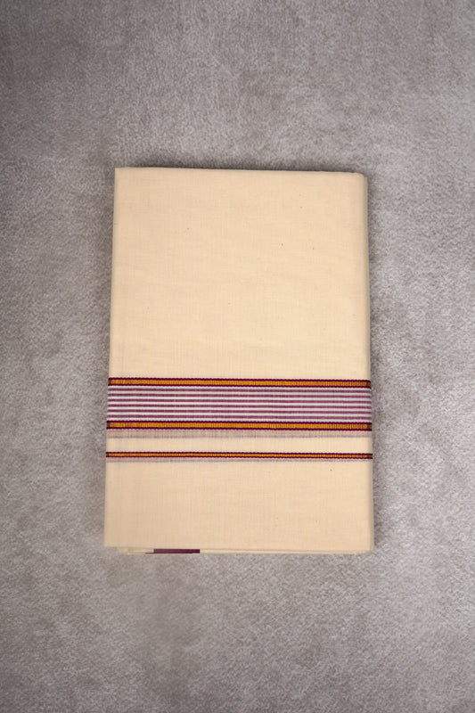 FD-186C C/D DHOTI  3.80 MTR-Dark Maroon