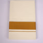 GLD-95C CREAM DOUBLE DHOTI  3.80 MTR