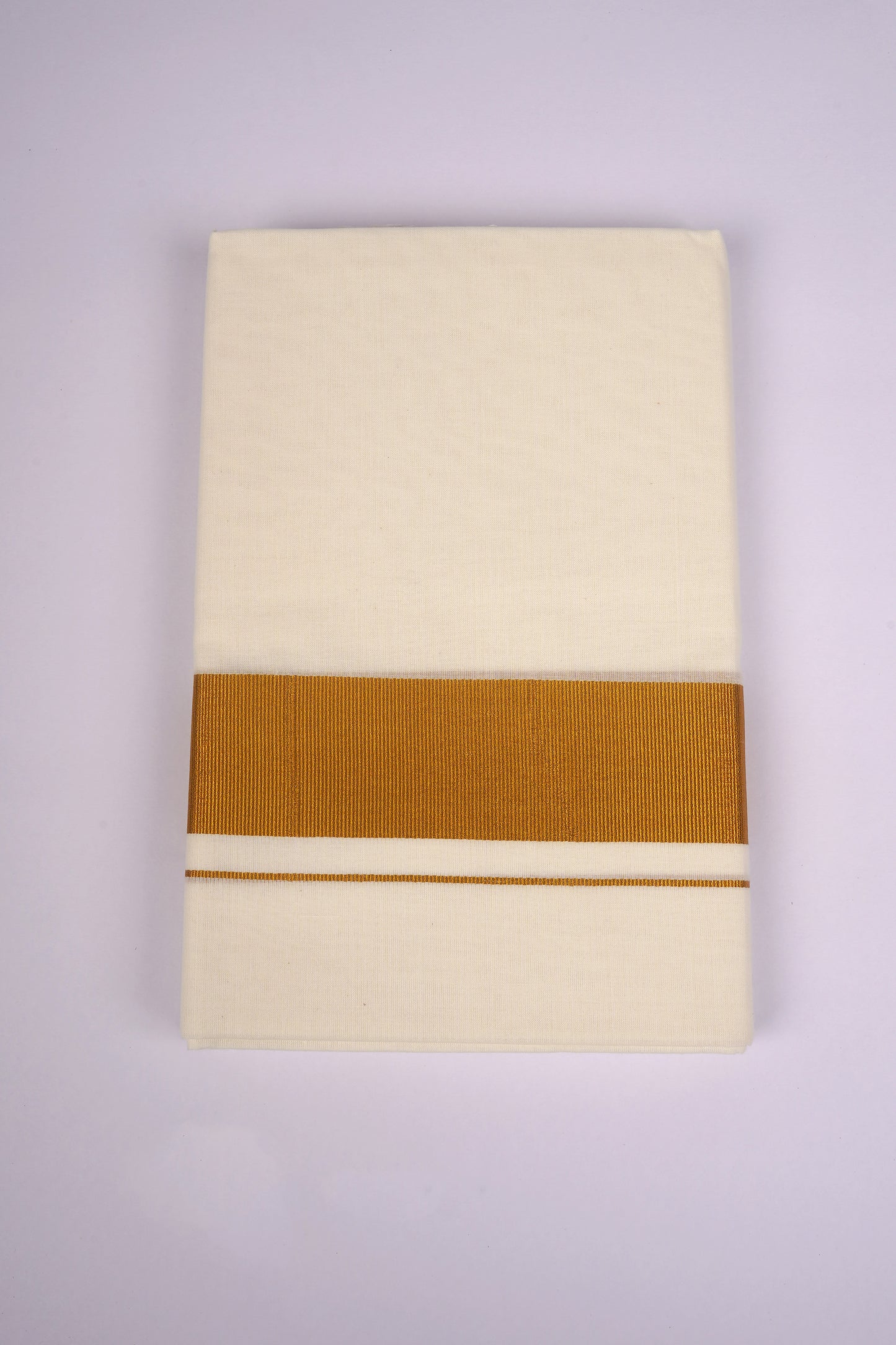 GLD-95C CREAM DOUBLE DHOTI  3.80 MTR