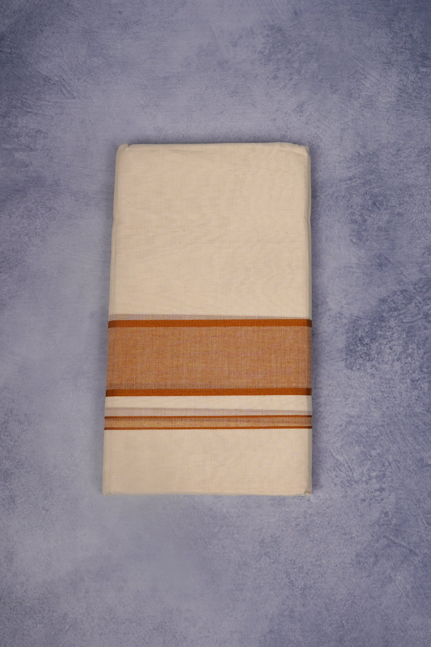 FCD-86C CREAM DOUBLE DHOTI  4.00 MTR - Brown
