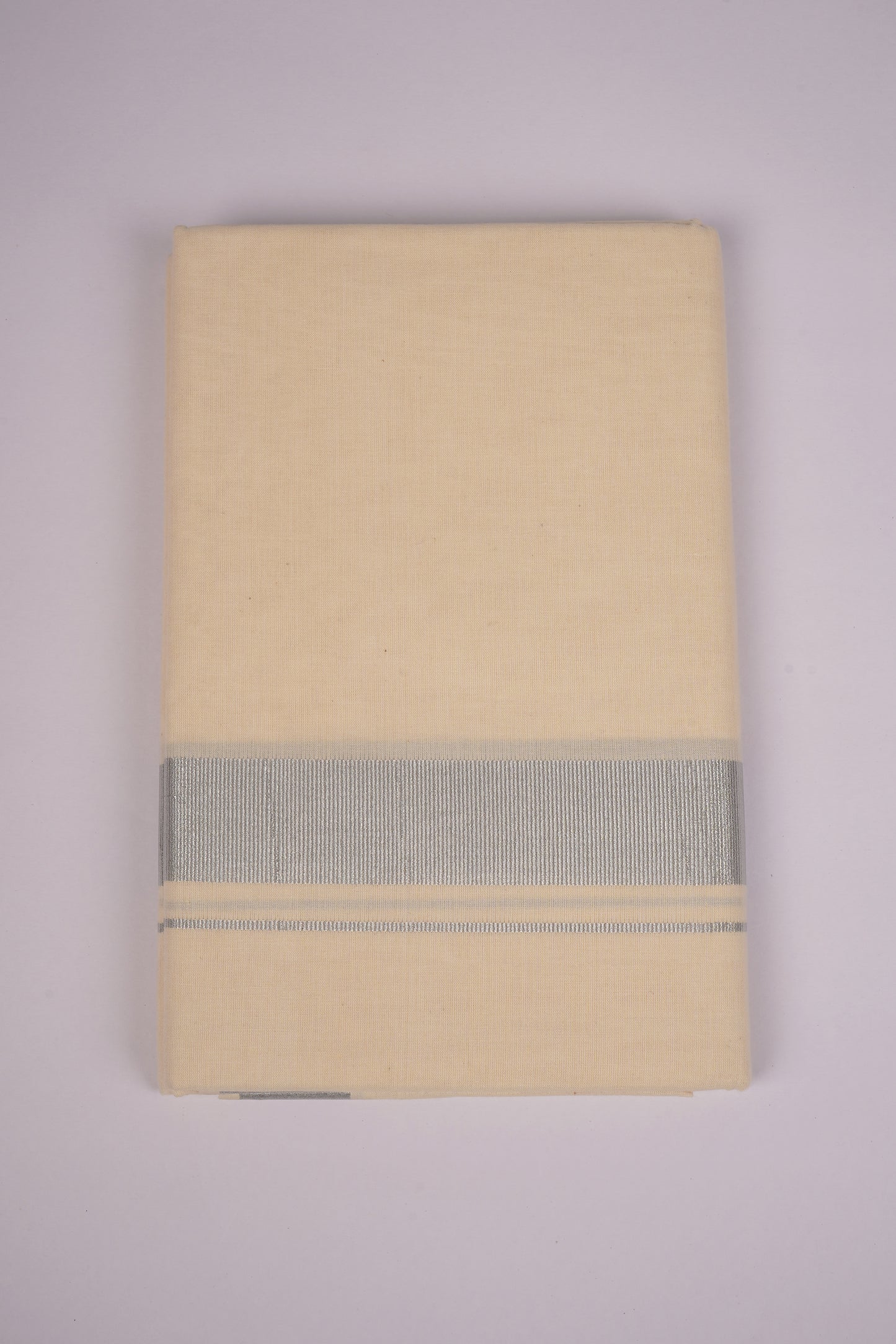 SLD-52C CREAM DOUBLE DHOTI  3.80 MTR