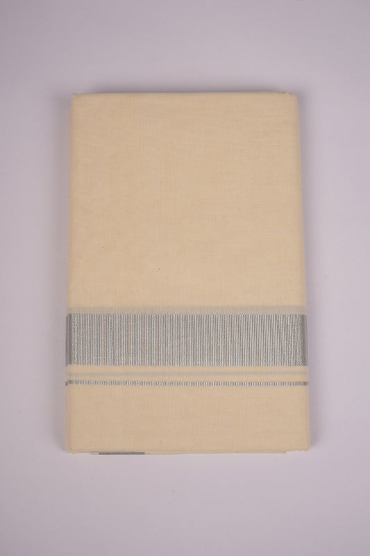 SLD-52C CREAM DOUBLE DHOTI  3.80 MTR