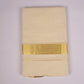 GLD-120C CREAM DOUBLE DHOTI  4.00 MTR