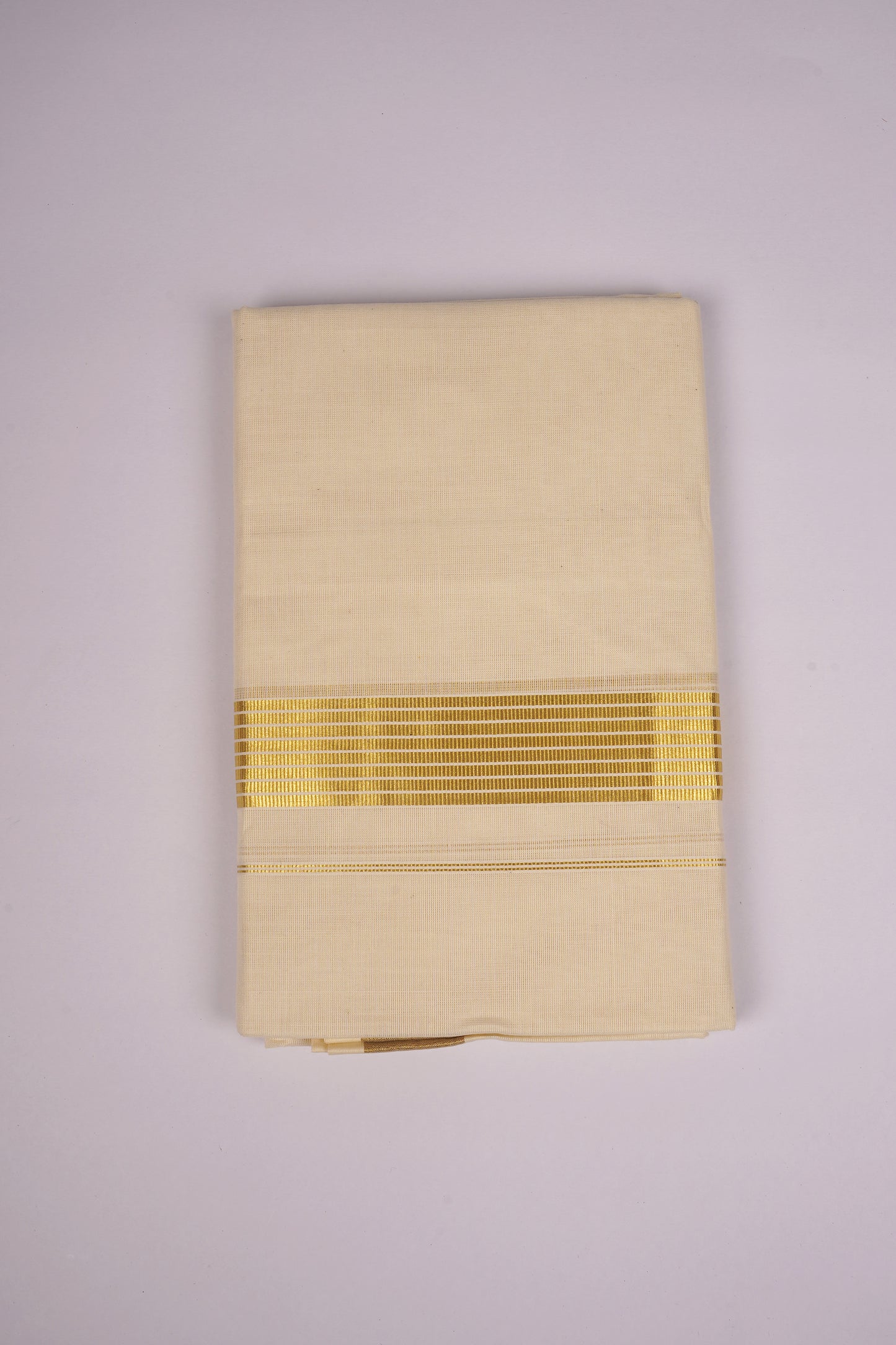 GLD-120C CREAM DOUBLE DHOTI  4.00 MTR