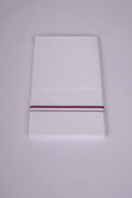 Mens White Single Dhoti Cotton Blend with Small Border - 2.00M | SS-25 - Violet