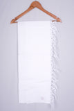 DOUBLE CLOTH WHITE COTTON - WBT-08 BATH TOWEL - 30X60 - WHITE