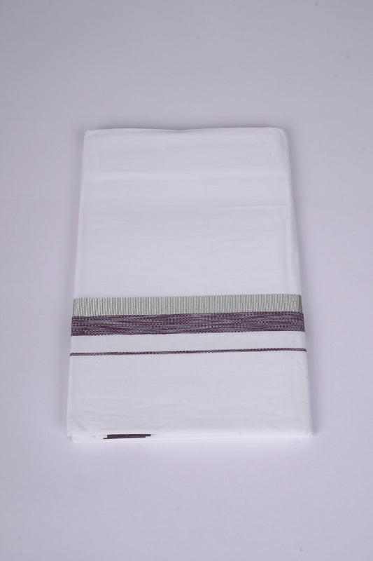 FS-124 W/S DHOTI  1.90 MTR - Silver Dark Violet