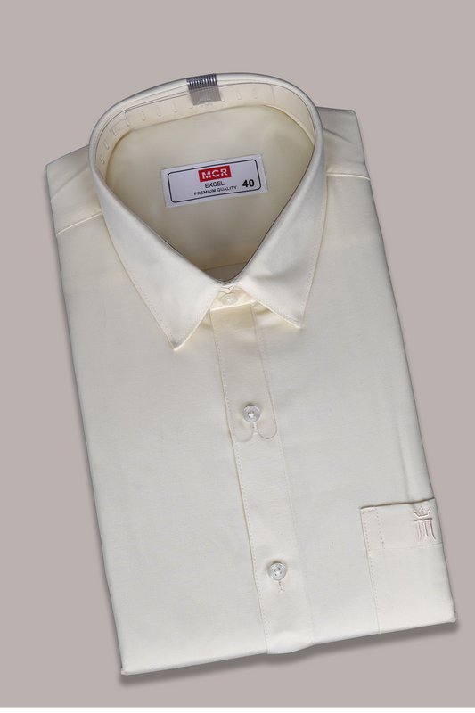 MCR EXCEL Half Sleeve Formal Cream Shirt For Men