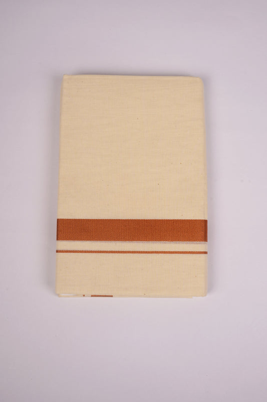 GLD-136C CREAM DOUBLE DHOTI  3.80 MTR