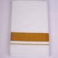 GLD-34 WHITE DOUBLE DHOTI  3.80 MTR