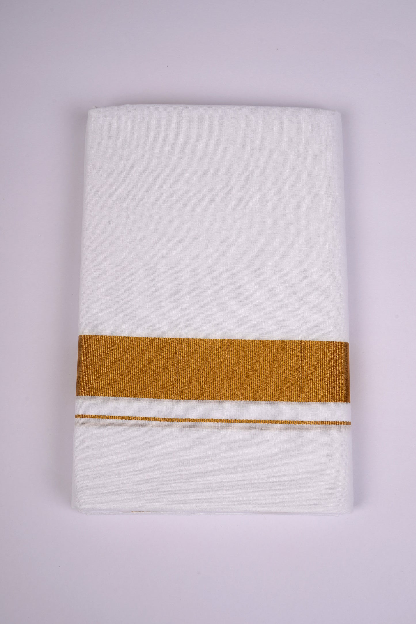 GLD-34 WHITE DOUBLE DHOTI  3.80 MTR