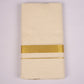 GLD-102C CREAM DOUBLE DHOTI  4.00 MTR