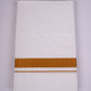 GLD-33 WHITE DOUBLE DHOTI  3.80 MTR