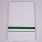 HD-27 WHITE DOUBLE DHOTI  3.80 MTR - green