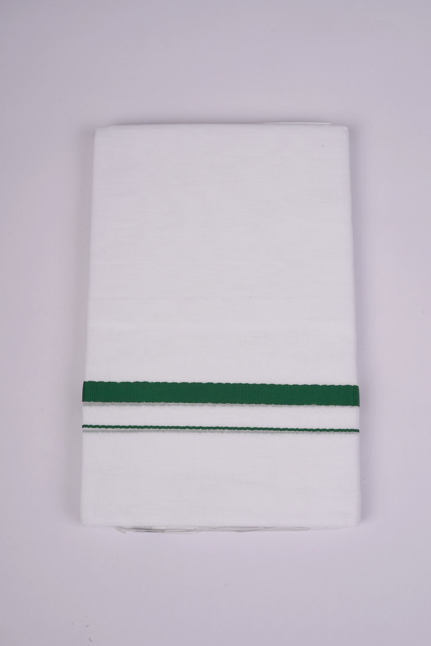 HD-27 WHITE DOUBLE DHOTI  3.80 MTR - green