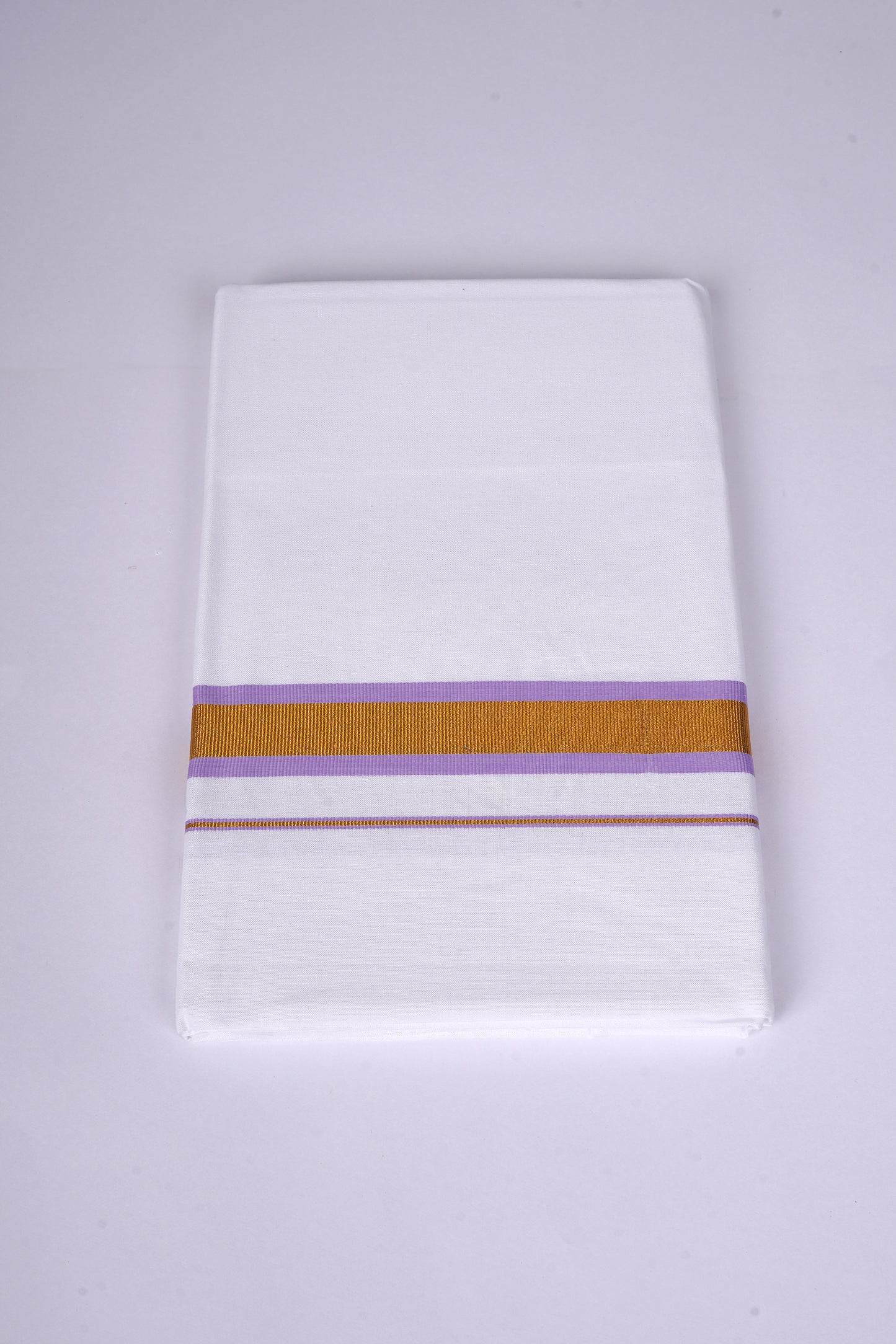 FS-103 W/S DHOTI 2.00 MTR - GOLD LIGHT VIOLET