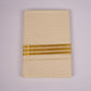 GLD-122C CREAM DOUBLE DHOTI  4.00 MTR
