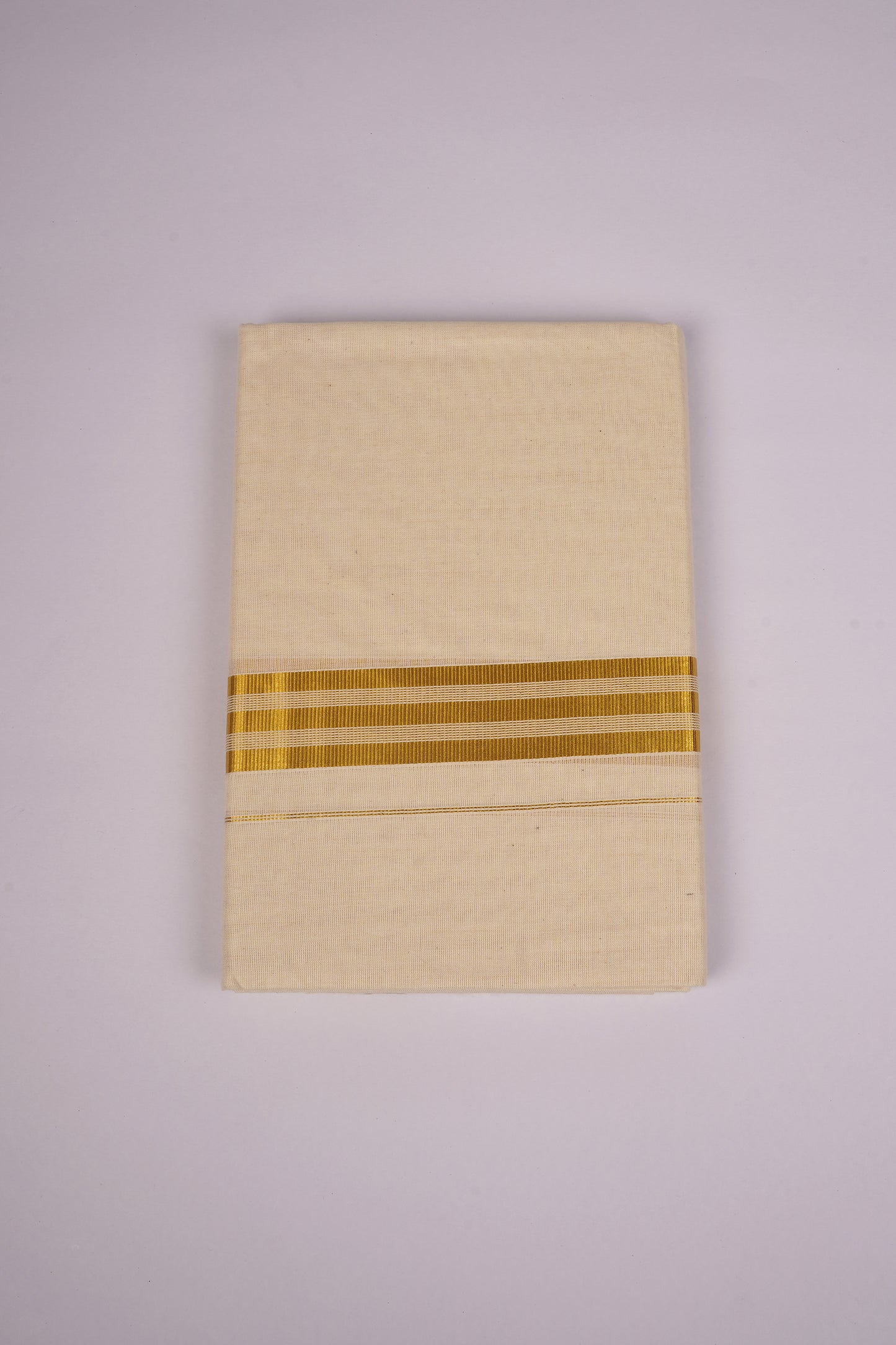 GLD-122C CREAM DOUBLE DHOTI  4.00 MTR